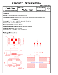 Datasheet KL197T02 manufacturer COSMO