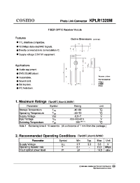 Datasheet KPLR1320M manufacturer COSMO