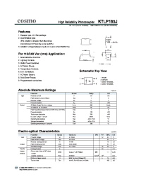 Datasheet KTLP165J manufacturer COSMO