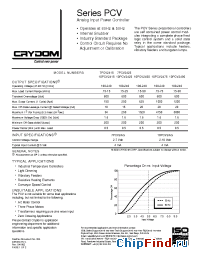 Datasheet 10PCV2415 manufacturer Crydom
