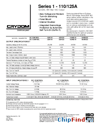 Datasheet A24125E manufacturer Crydom