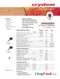 Datasheet CHTA12-800 manufacturer Crydom
