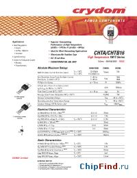 Datasheet CHTA16-600 manufacturer Crydom