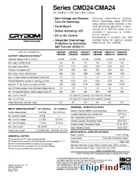 Datasheet CMA24125-10 manufacturer Crydom