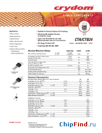 Datasheet CTA24-400BW manufacturer Crydom