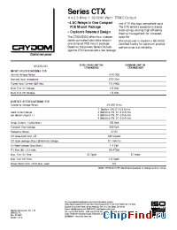 Datasheet CTX240D3QR manufacturer Crydom