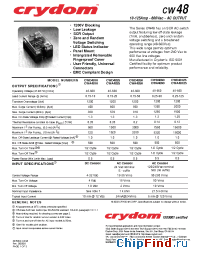 Datasheet CWA4810-10 manufacturer Crydom