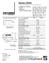 Datasheet CX241R manufacturer Crydom