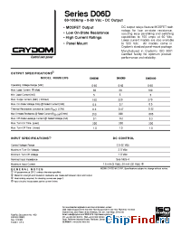 Datasheet D06D60 manufacturer Crydom