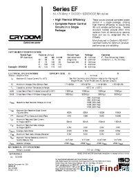Datasheet EFD05G manufacturer Crydom