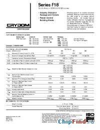 Datasheet F1827CAH1200 manufacturer Crydom