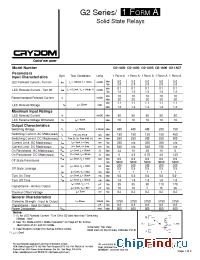 Datasheet G2-1A02-TT manufacturer Crydom
