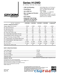 Datasheet H12WD4850 manufacturer Crydom