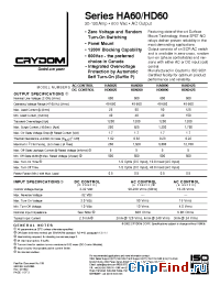Datasheet HD6090 manufacturer Crydom
