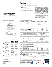 Datasheet L322 manufacturer Crydom