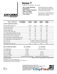 Datasheet TA1225 manufacturer Crydom