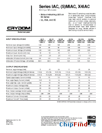 Datasheet X4IAC24A manufacturer Crydom