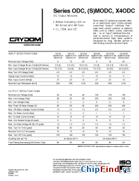 Datasheet X4ODC24 manufacturer Crydom