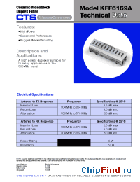Datasheet KFF6169A manufacturer CTS