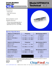 Datasheet KFF6637A manufacturer CTS
