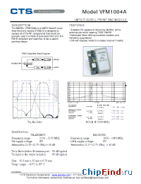Datasheet VFM1004A manufacturer CTS