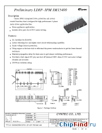 Datasheet IM16400E manufacturer Cyntec