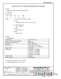 Datasheet TBF2012-190-T1 manufacturer Cyntec