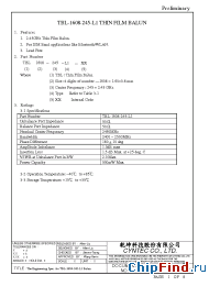 Datasheet TBL1608-245-L2 manufacturer Cyntec