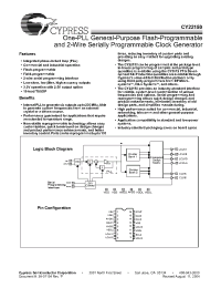 Datasheet CY22150ZC manufacturer Cypress