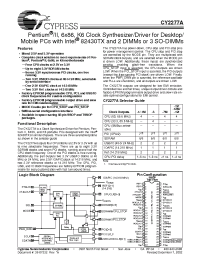 Datasheet CY2277APVC-3 manufacturer Cypress