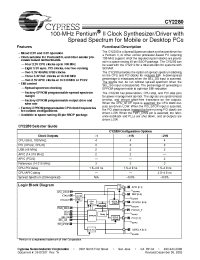 Datasheet CY2280-1 manufacturer Cypress