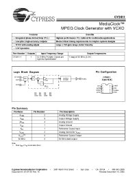 Datasheet CY2411-1 manufacturer Cypress
