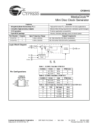 Datasheet CY24115SC-1 manufacturer Cypress