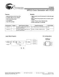 Datasheet CY2412SC-1 manufacturer Cypress