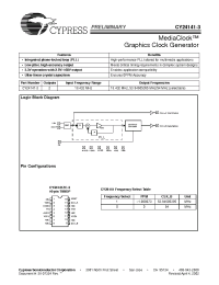 Datasheet CY24141ZC-3 manufacturer Cypress