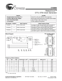 Datasheet CY24204ZC-3T manufacturer Cypress