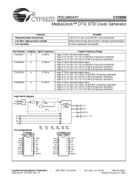Datasheet CY24206ZC-1 manufacturer Cypress