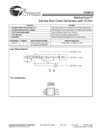 Datasheet CY24712SC manufacturer Cypress