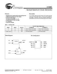 Datasheet CY25901SC-1T manufacturer Cypress