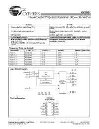 Datasheet CY26121-21 manufacturer Cypress