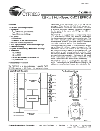 Datasheet CY27H010-25JC manufacturer Cypress