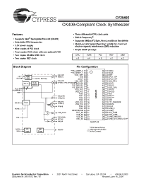 Datasheet CY28405OC manufacturer Cypress