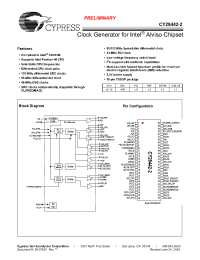 Datasheet CY28442-2 manufacturer Cypress