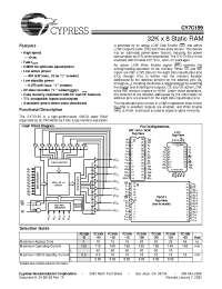 Datasheet CY7C199-10ZC manufacturer Cypress
