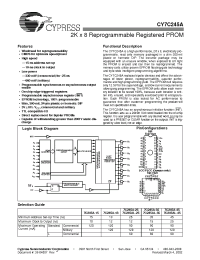Datasheet CY7C245AL-35PC manufacturer Cypress