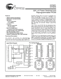 Datasheet CY7C274-35QMB manufacturer Cypress