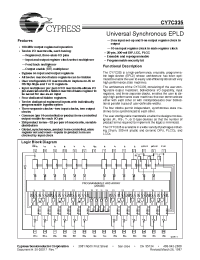 Datasheet CY7C335-100C manufacturer Cypress