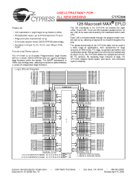 Datasheet CY7C346-25NC manufacturer Cypress