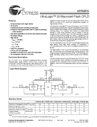 Datasheet CY7C371I-110 manufacturer Cypress