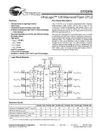 Datasheet CY7C375I-100I manufacturer Cypress